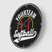 Softball Team Speler VOEG NAAM TOE Personalized Le Grote Klok (Hoek)