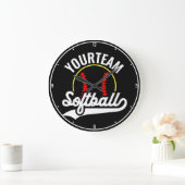 Softball Team Speler VOEG NAAM TOE Personalized Le Grote Klok (Huis)
