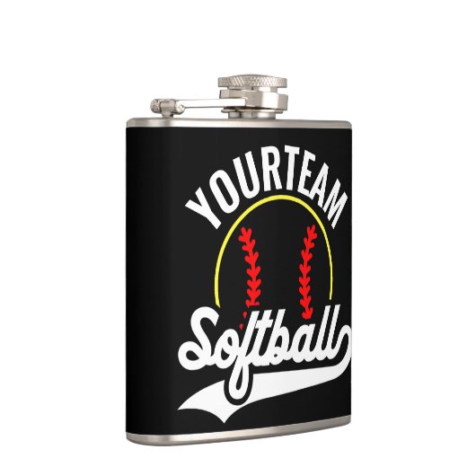 Softball Team Speler VOEG NAAM TOE Personalized Le Heupfles (Rechts)