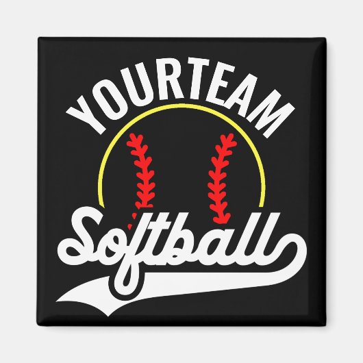 Softball Team Speler VOEG NAAM TOE Personalized Le Magneet (Voorkant)