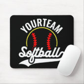 Softball Team Speler VOEG NAAM TOE Personalized Le Muismat (Met muis)