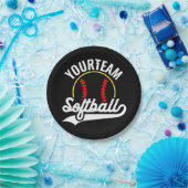 Softball Team Speler VOEG NAAM TOE Personalized Le Papieren Bordje (Feest)