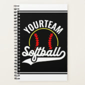 Softball Team Speler VOEG NAAM TOE Personalized Le Planner (Voorkant)