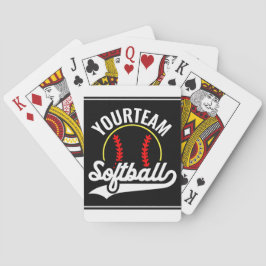 Softball Team Speler VOEG NAAM TOE Personalized Le Pokerkaarten