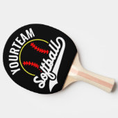 Softball Team Speler VOEG NAAM TOE Personalized Le Tafeltennisbatje (Zijkant)