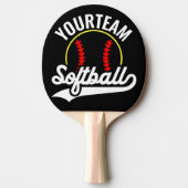 Softball Team Speler VOEG NAAM TOE Personalized Le Tafeltennisbatje (Voorkant)