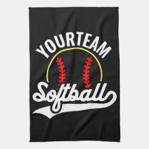 Softball Team Speler VOEG NAAM TOE Personalized Le Theedoek