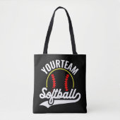 Softball Team Speler VOEG NAAM TOE Personalized Le Tote Bag (Voorkant)