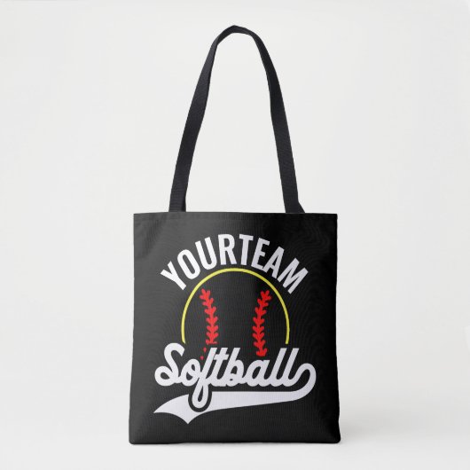 Softball Team Speler VOEG NAAM TOE Personalized Le Tote Bag (Voorkant)