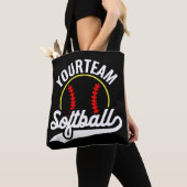 Softball Team Speler VOEG NAAM TOE Personalized Le Tote Bag (Dichtbij)