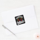 Softball Team Speler VOEG NAAM TOE Personalized Le Vierkante Sticker (Envelop)
