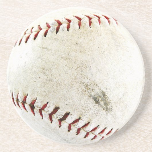 Softball-teamspeler Zandsteen Onderzetter (Voorkant)