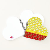 Softball thema patroon aangepaste naam notitieboek (Binnen)