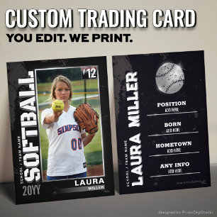Softball Trading Kaart Zilveren Honkbal Speler Kaa Contactkaartje