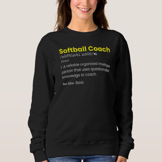Softball-trainer voor coachen trui (Voorkant)