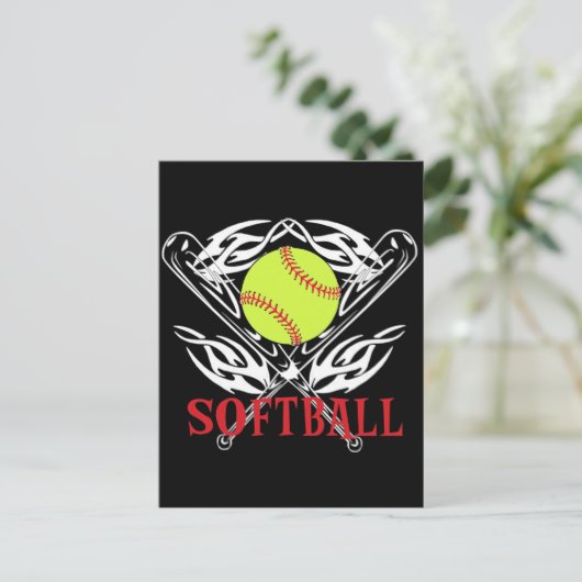 Softball Tribal Briefkaart (Staand voorkant)