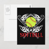 Softball Tribal Briefkaart (Voorkant / Achterkant)