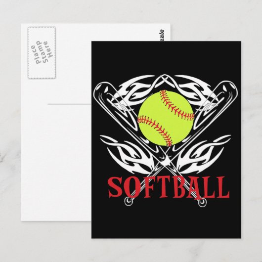 Softball Tribal Briefkaart (Voorkant / Achterkant)
