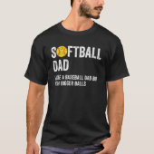 Softball vader als een honkbalvader, maar met een t-shirt (Voorkant)