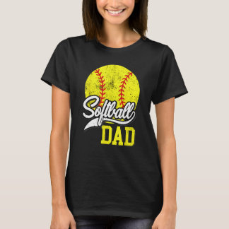 Softball vader zoals een honkbalvader met grotere t-shirt