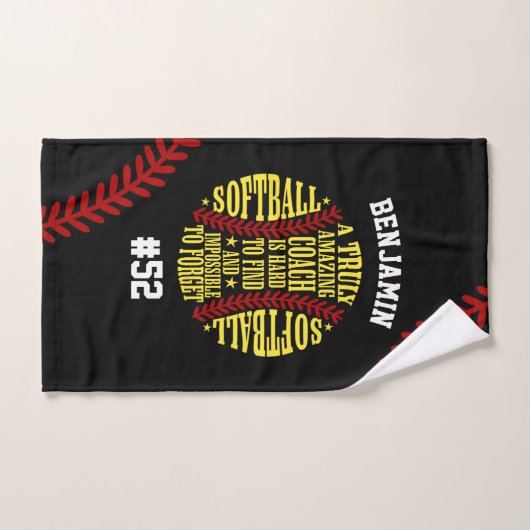 Softball Verbazingwekkende coach Handdoek (Handdoek)