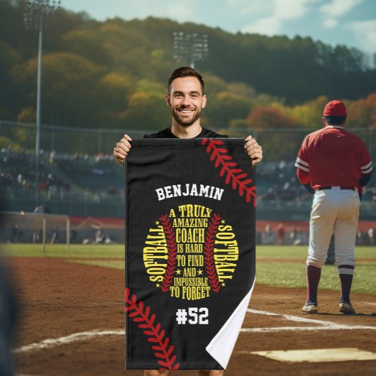 Softball Verbazingwekkende coach Handdoek