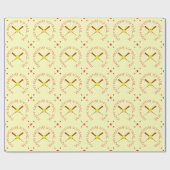 Softball-verjaardag aangepast rood tekstcrème cadeaupapier (Vlak)