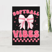 Softball Vibes Softball Couqette Groovy Softball G Kaart (Voorkant)