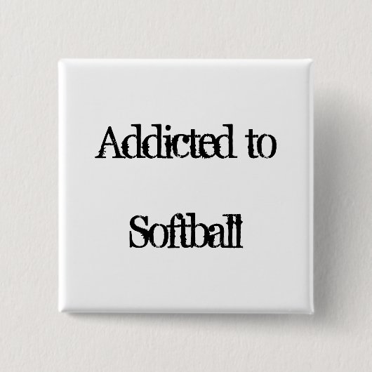 Softball Vierkante Button 5,1 Cm (Voorkant)