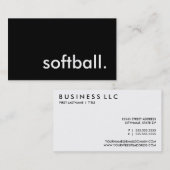softball. visitekaartje (Voorkant / Achterkant)