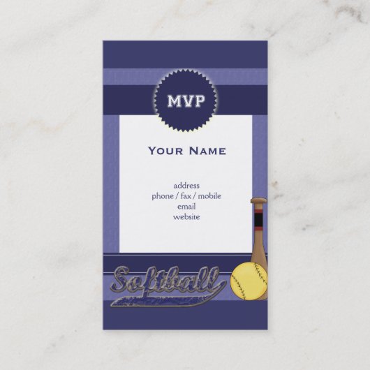 Softball Visitekaartje (Voorkant)