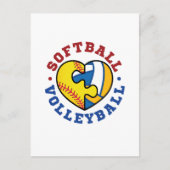 Softball Volleyball Briefkaart (Voorkant)