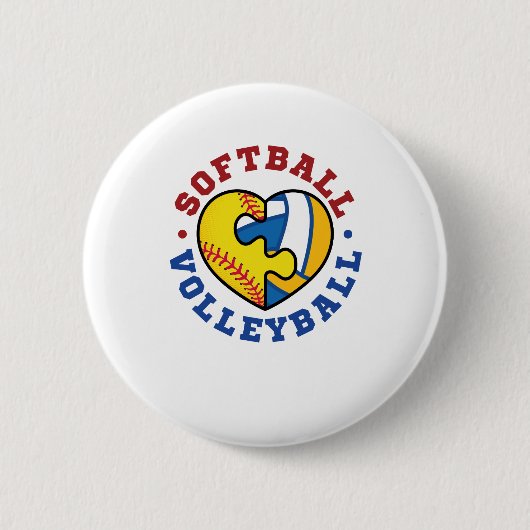 Softball Volleyball Ronde Button 5,7 Cm (Voorkant)