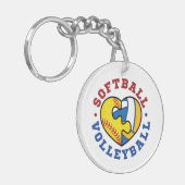 Softball Volleyball Sleutelhanger (Voorkant Links)