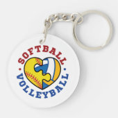 Softball Volleyball Sleutelhanger (Achterkant)