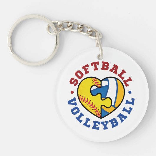 Softball Volleyball Sleutelhanger (Voorkant)