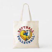 Softball Volleyball Tote Bag (Achterkant)