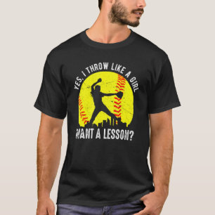 Softball voor meisjes Softball voor vrouwen T-shirt