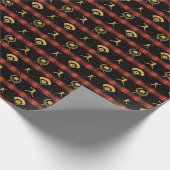 Softball voor vrouwen - kerstrood cheque cadeaupapier (Hoek)