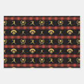 Softball voor vrouwen - kerstrood cheque inpakpapier vel (Voorkant 3)