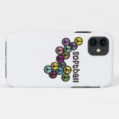 Softball-vredessignalen gevuld Case-Mate iPhone case (Achterkant (horizontaal))