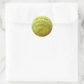 Softball Vuile Naam Team Nummer Bal Sticker (Tas)