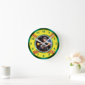 Softball Wall Decor met Player's PHOTO, Green Ronde Klok (Huis)