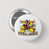 Softball Warrior Ronde Button 5,7 Cm (Voorkant /achterkant)