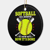 Softball werd uitgevonden aan Shows jongens hoe he Keramisch Ornament (Links)