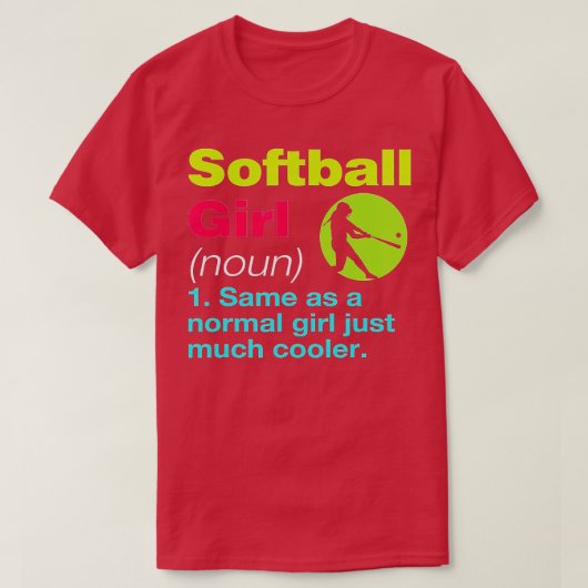 Softball Woman Pitcher Moeder Definition Funny T-shirt (Design voorkant)