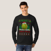 Softball   Xmas Tree Ugly Santa Softball Christmas T-shirt (Voorkant volledig)