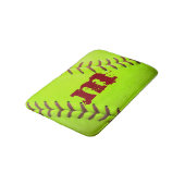Softball Yellow Fast Pitch 8U 10U 12U 14U Bath Mat (Gekanteld)
