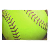 Softball Yellow Fast Pitch 8U 10U 12U-draagtas Kussensloop (Achterkant)