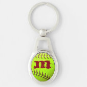 Softball Yellow Fast Pitch 8U 10U 12U-Sleutelhange Sleutelhanger (Voorkant)